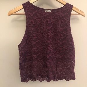 Free people lace crop top | size S